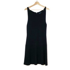 Alice + Olivia black Knit Drop Waist Pleated Dress
